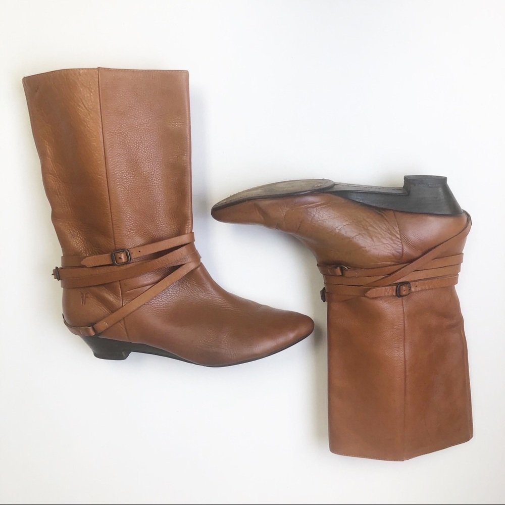 Vintage Frye Womens Size 10 Short Strappy Booties